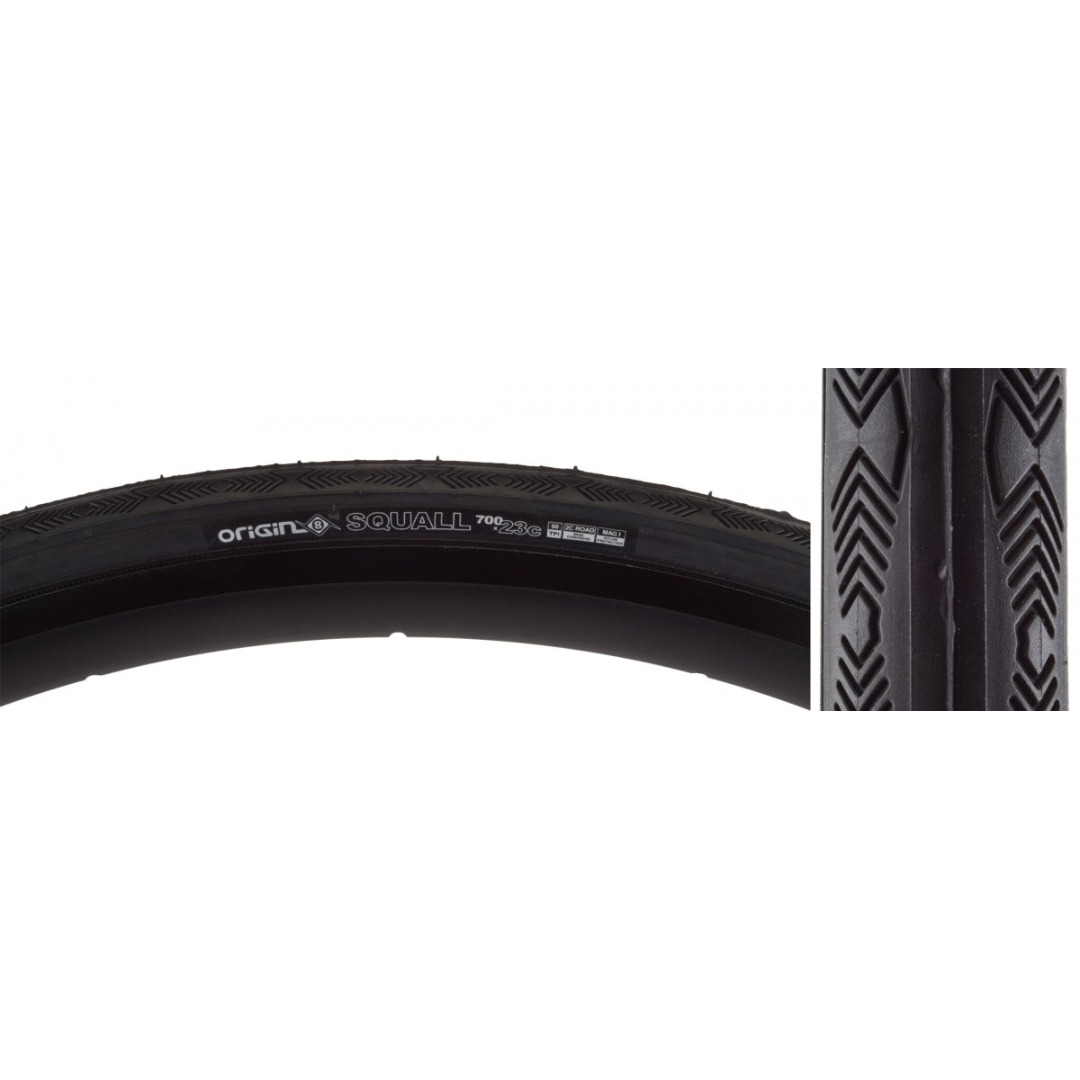 Tire Origin8 Squall 700X23 Wire Belt Black/Bk
