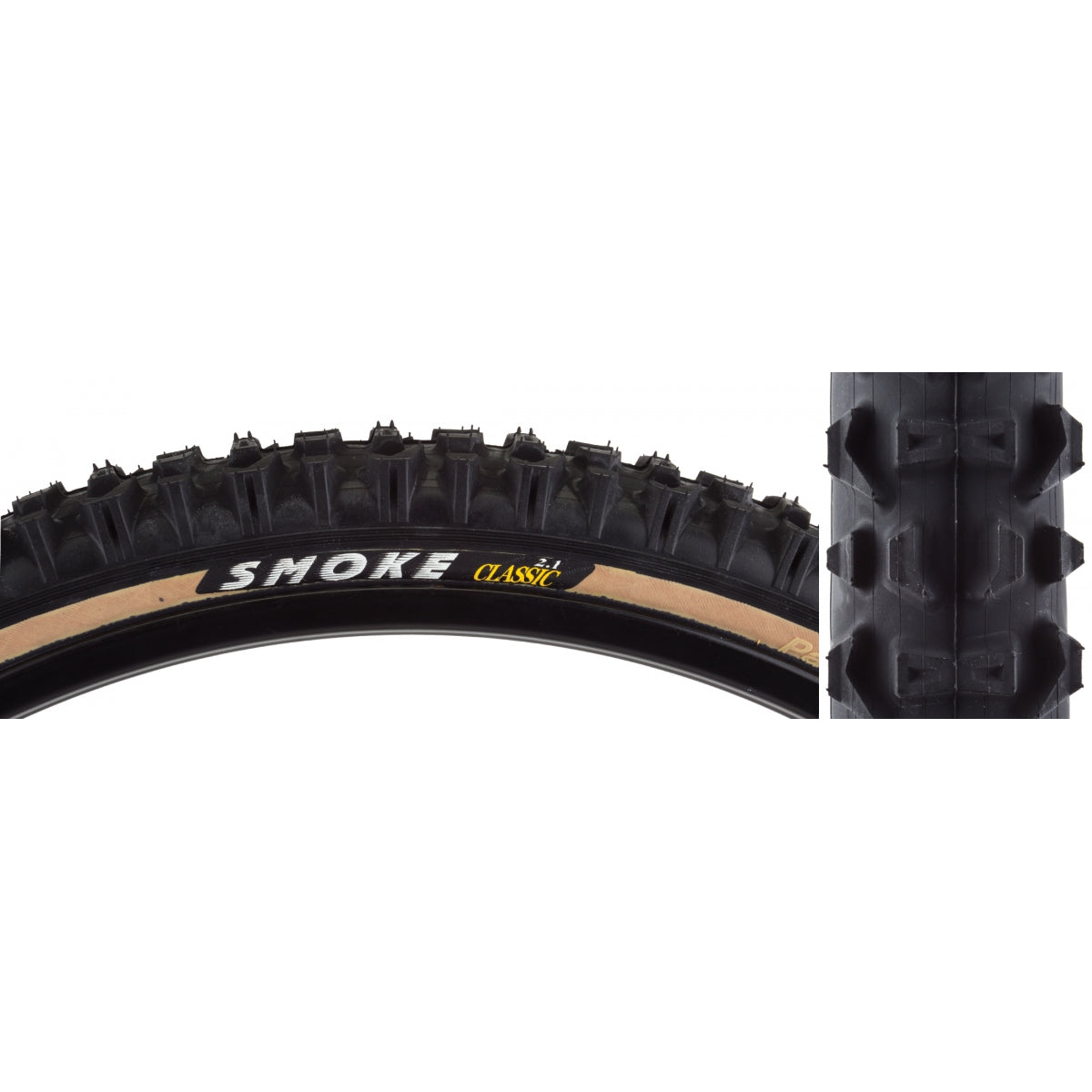 Panaracer Smoke Tire - 26 x 2.1, Clincher, Folding, Black/Tan, 60tpi