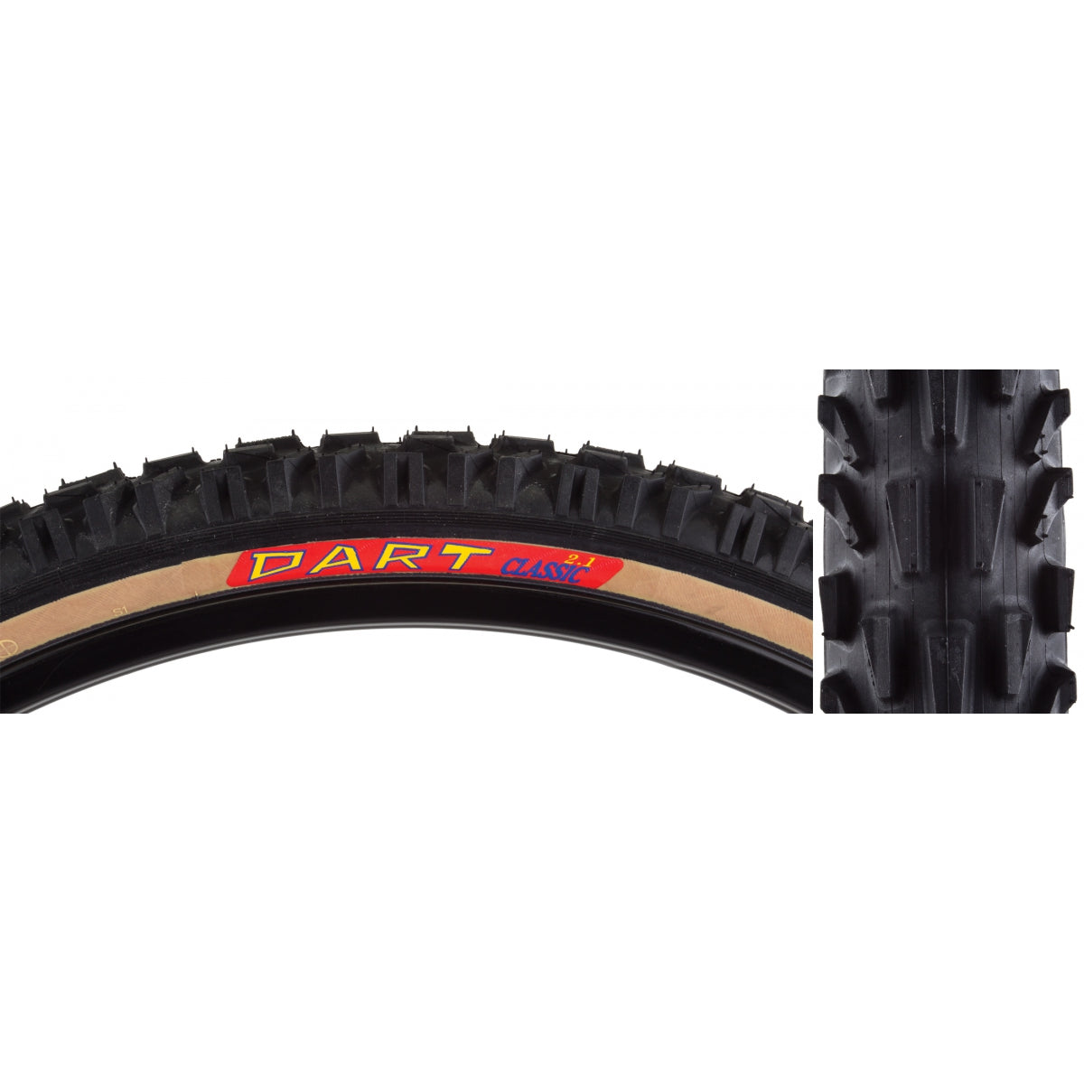 Panaracer Dart Tire - 26 x 2.1, Clincher, Folding, Black/Tan, 60tpi