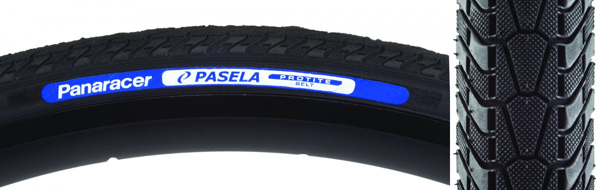 Panaracer Pasela ProTite Tire, Wire Bead, 700x25, Black/Black Skinwall