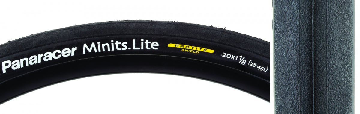 Panaracer Minits Light Tire 20 x 1-1/8 Black Folding Bead – Velo Mine