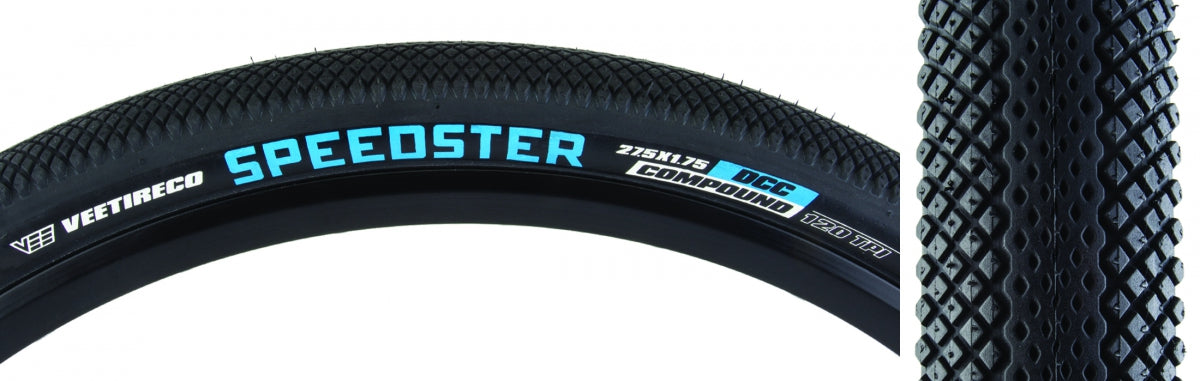 Tire Vee Speedster 27.5X1.75 Black/Bk Fold/72/Dcc/Tlr/B-Proof