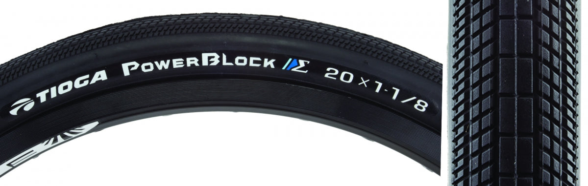 Tire Tioga Powerblock S-Spec 20X1-1/8 Fold Black
