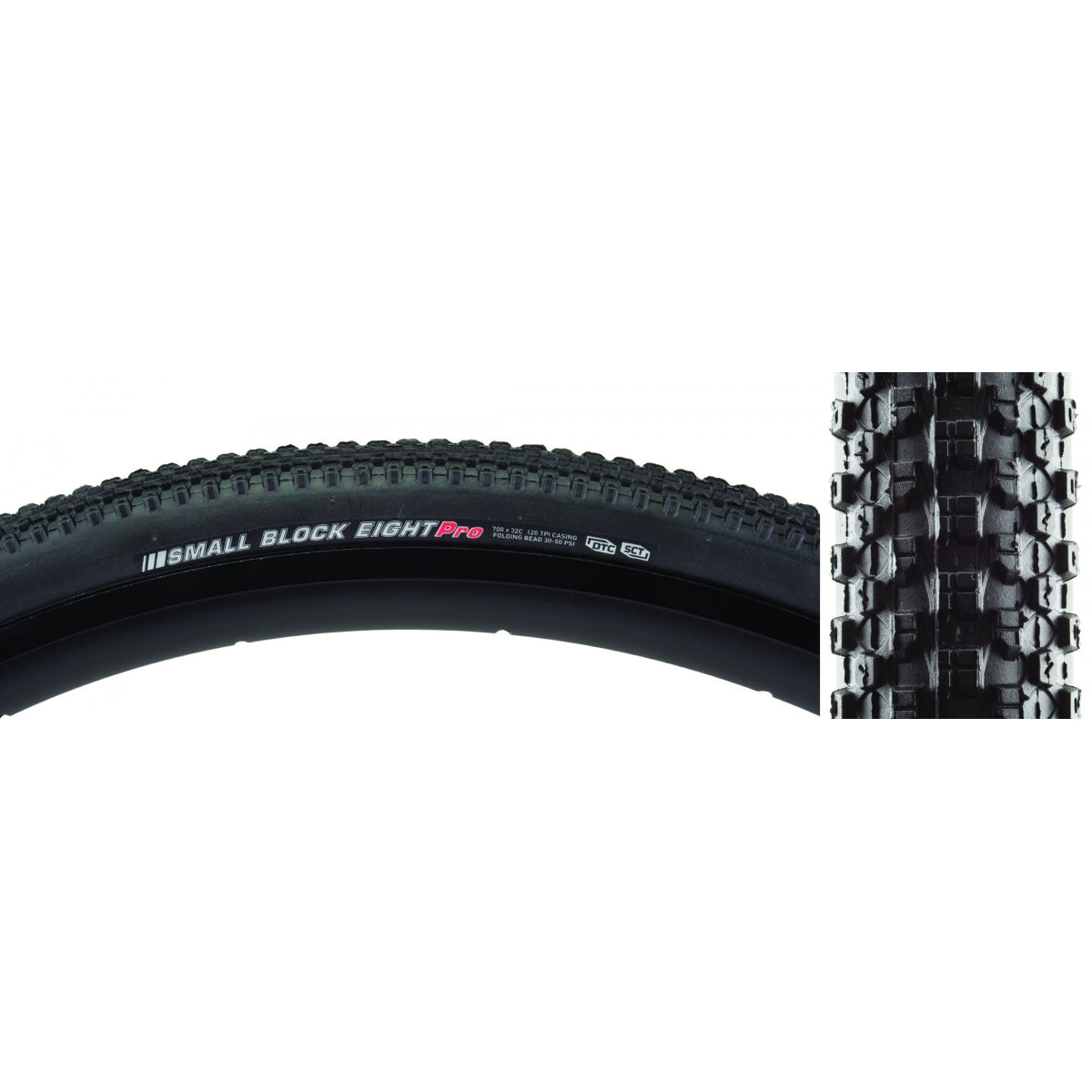 Tire Ken Small Block 8 Pro 700X32 Black/Bk Dtc/Ksct/Tlr/120 Fold 85Psi