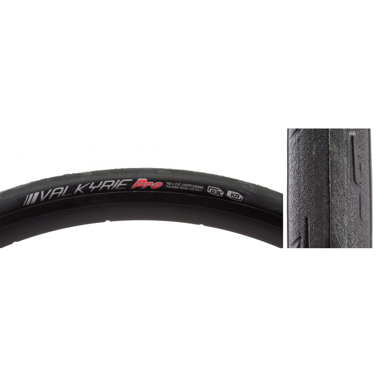 Tire Ken Valkyrie Pro 700X23 Black/Bk/Ref-Hp R3C/Ka/120 Fold 125Psi