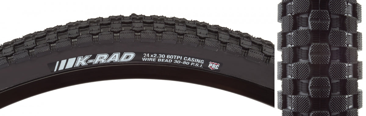 Tire Ken K-Rad Sport 24X2.3 Bk/Bk Src/Prc/60 Wire 80Psi