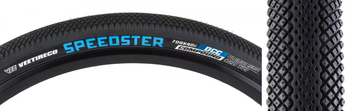 Tire Vee Speedster 700X40 Black/Bk Fold/120/Tlr/Dcc/B-Proof E25