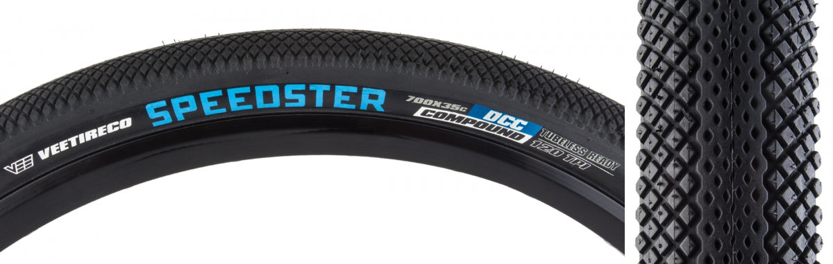 Tire Vee Speedster 700X35 Black/Bk Fold/120/Tlr/Dcc/B-Proof E25