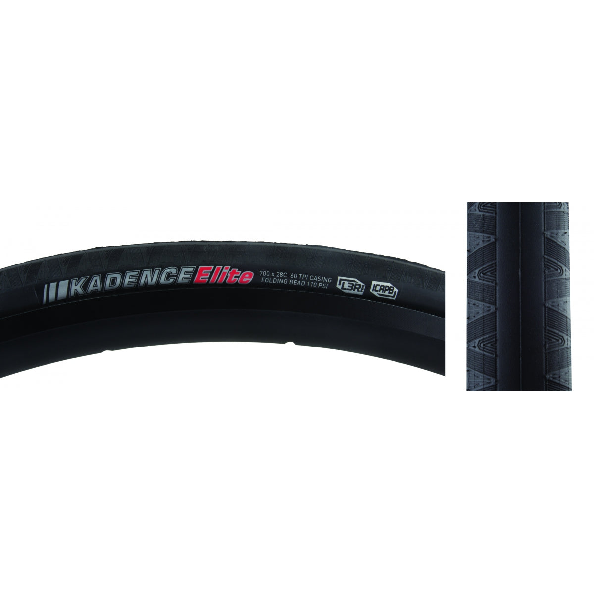 Tire Ken Kadence Elite 700X28 Black/Bk/Ref-Hp L3R-Pro/Icapb/60 Fold 110Psi