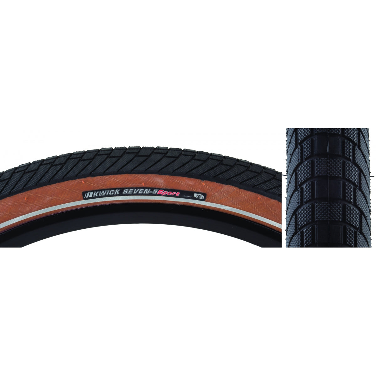 Tire Ken Kwick Seven.5 Sport 27.5X2.0 Black/Bn/Ref Src/Ks Wire 50Psi E25