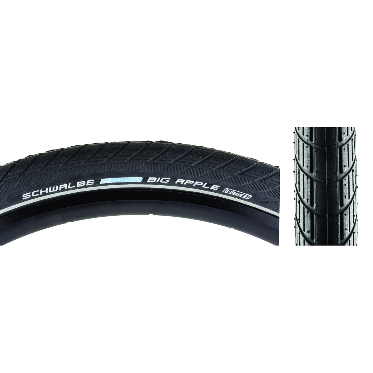 Tire Swb Big Apple 26X2.15 Active Twin K-Guard Black/Bk/Ref Sbc Wire