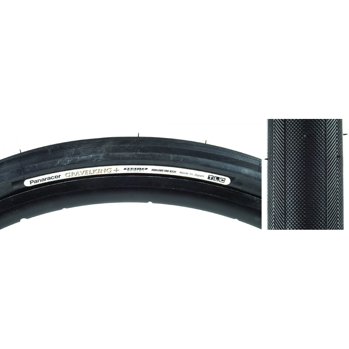 Tire Pan Gravel King+ 700X38 Fold Tbls Black/Bk