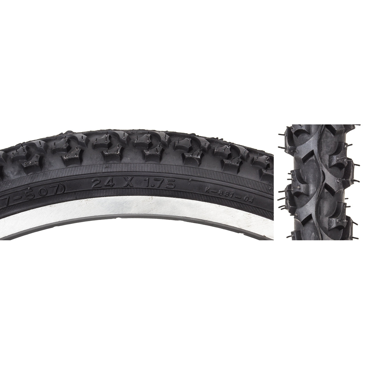 Tire Sunlite 24X1.75 Black/Bk Alphabite K831 Wire