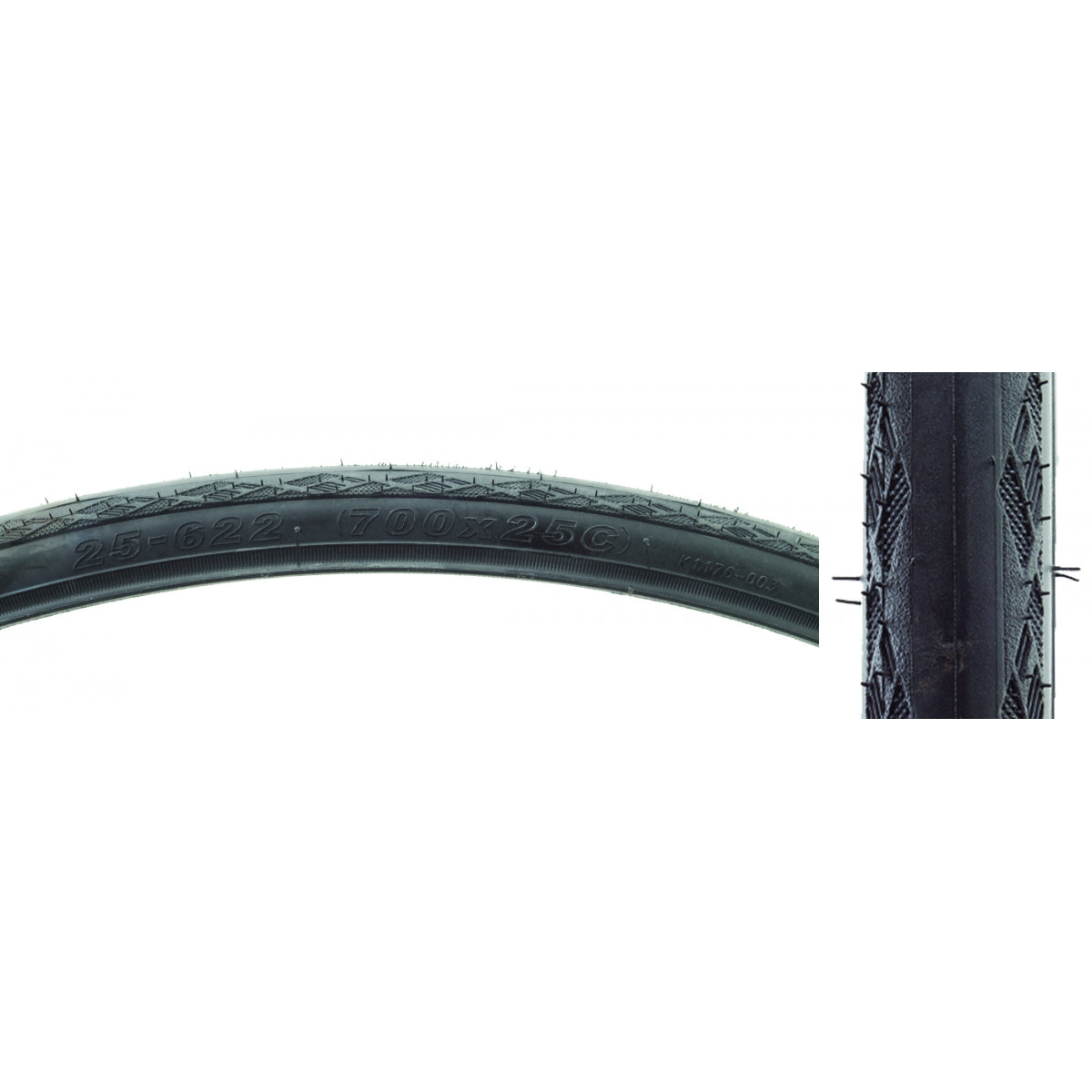 Tire Sunlite 700X25 Black/Bk Src/30 Wire K1176