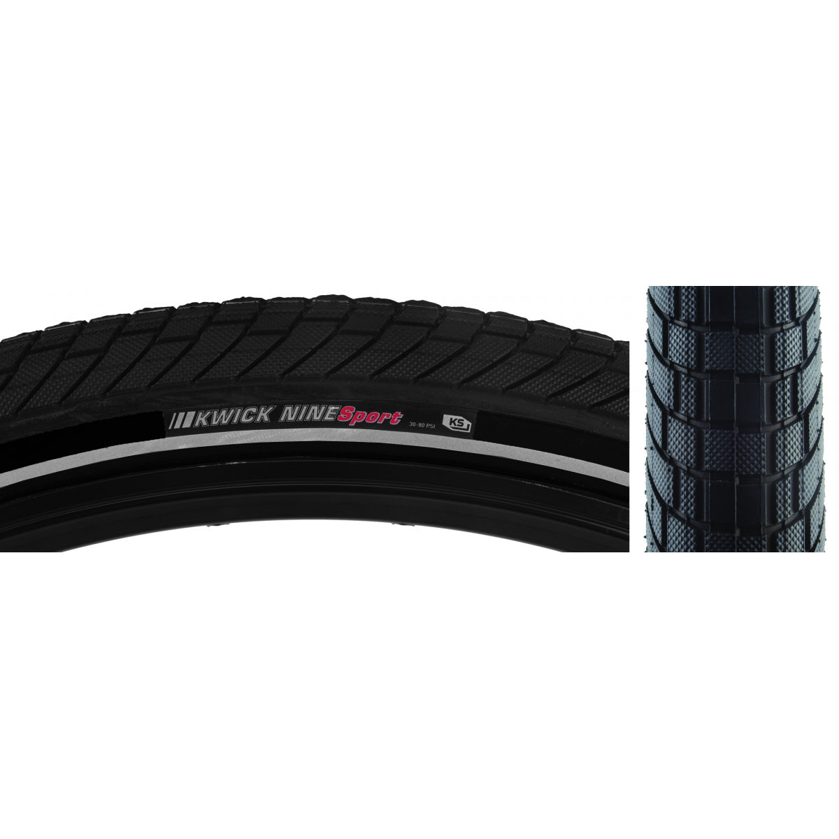 Tire Ken Kwick Nine Sport 29X2.0 Black/Bk/Ref Src/Ks/60 Wire 80Psi E50