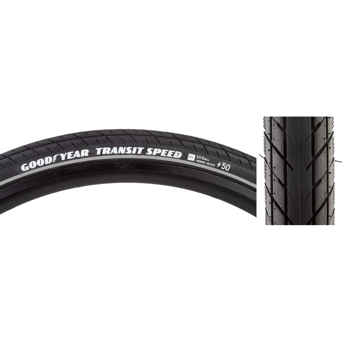 Tire Goodyear Transit Speed S3 700X40 Black Wire Rfl/Dyc/E50