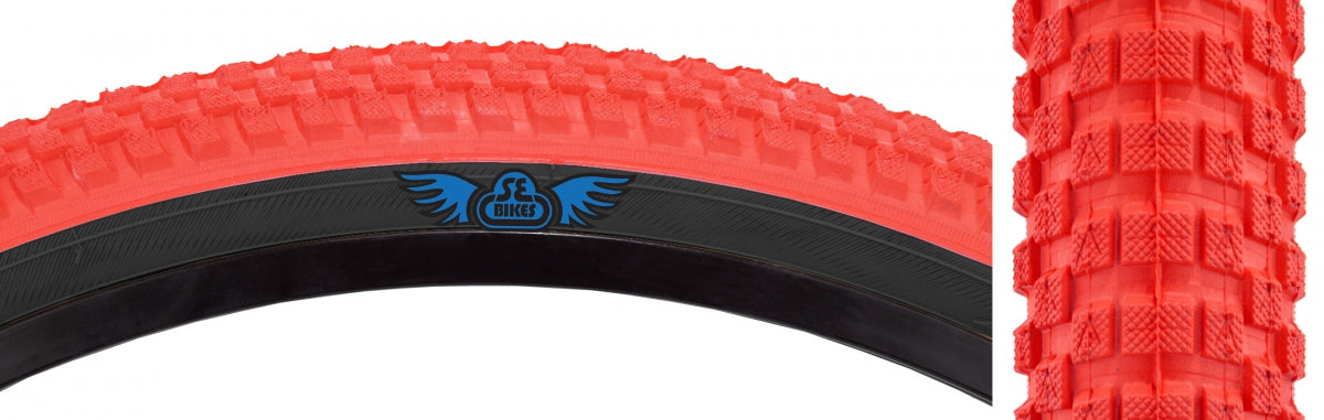 Tire Se Bikes Cub 20X2.0 Rd/Bk Wire/27/Mpc