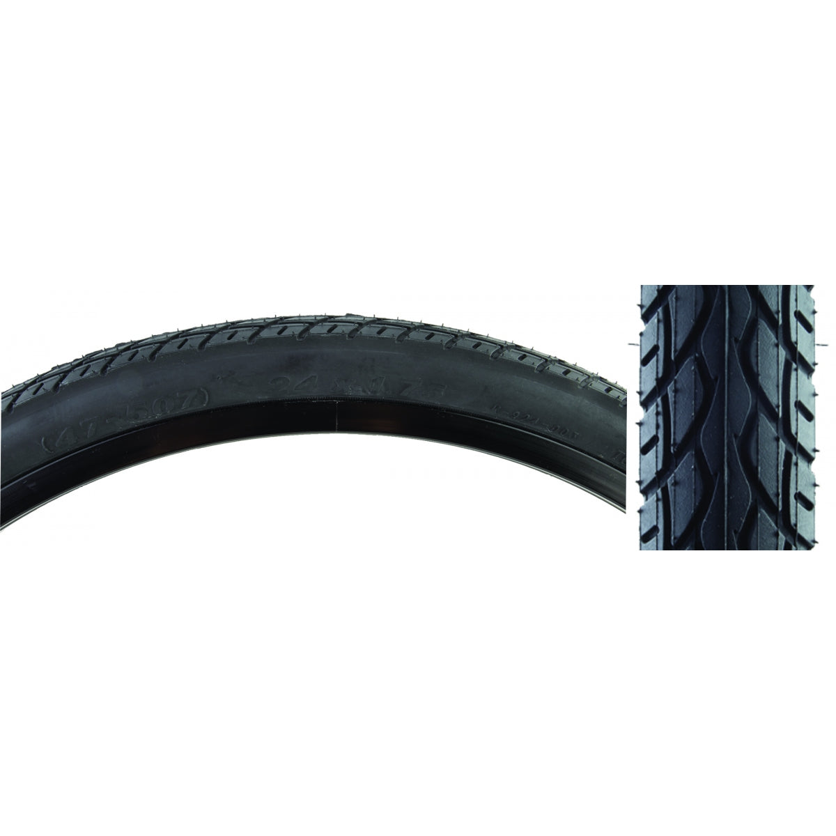 Tire Sunlite 24X1.75 Black/Bk Urban K924 Wire