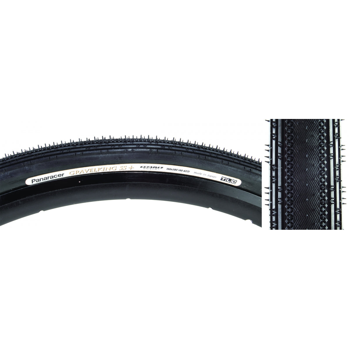 Tire Pan Gravel King Ss+ 700X38 Fold Tbls Black/Bk