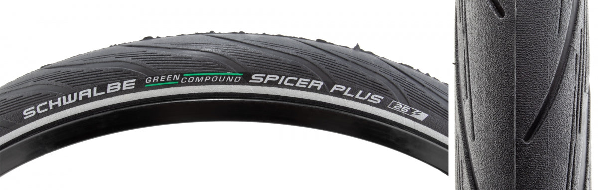 Tire Swb Spicer 26X1.5 Active Lite Gn-Guard Black/Bsk/Ref Gn-Compound E25 Wire