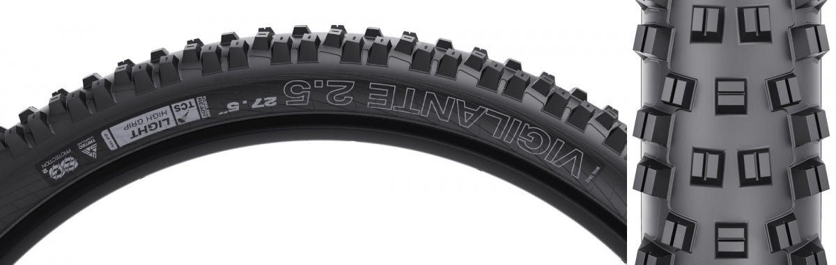 Tire Wtb Vigilante 27.5X2.5 Black/Bk Light Hg Tcs/60/Tt/Sg2 Fold