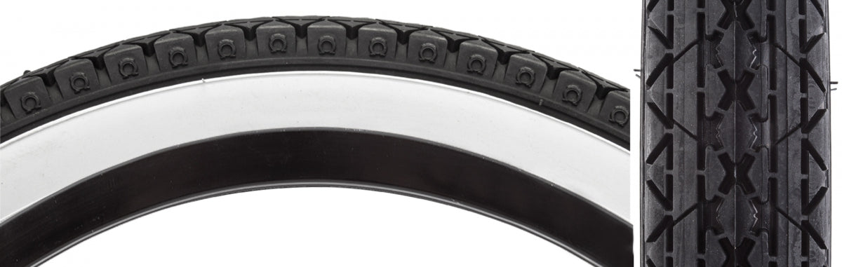 Tire Sunlite 20X2.125 Cst241 Black/Wht Cruiser Wire