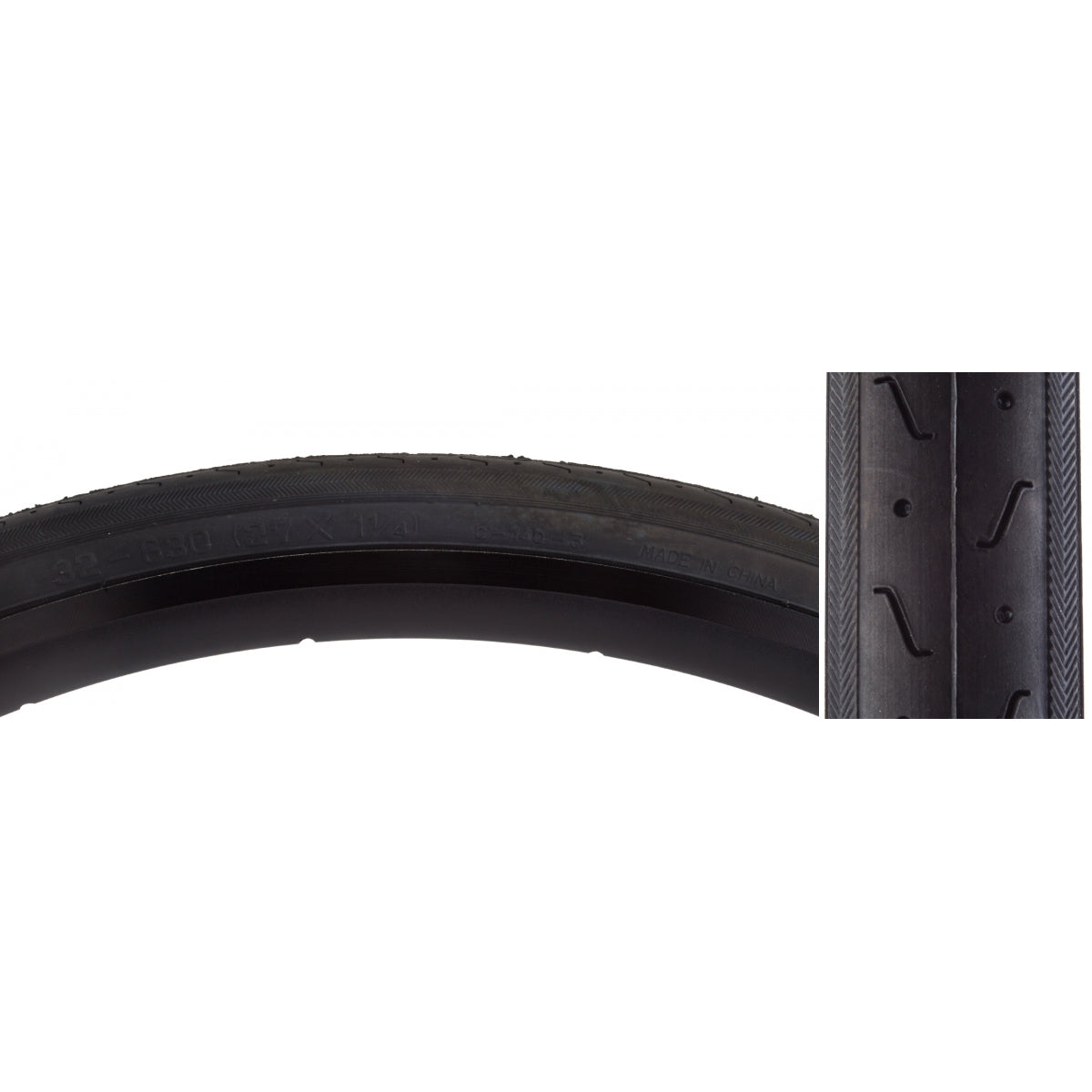 Tire Sunlite 27X1-1/4 Cst740 Black/Blk S-Hp Wire