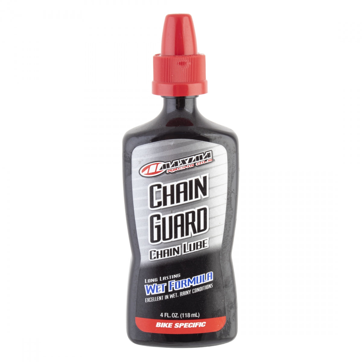 Maxima Racing Oil Bike Syn Chain Guard Wet Formula Lubricant, 4 Oz, Squeeze Bottle