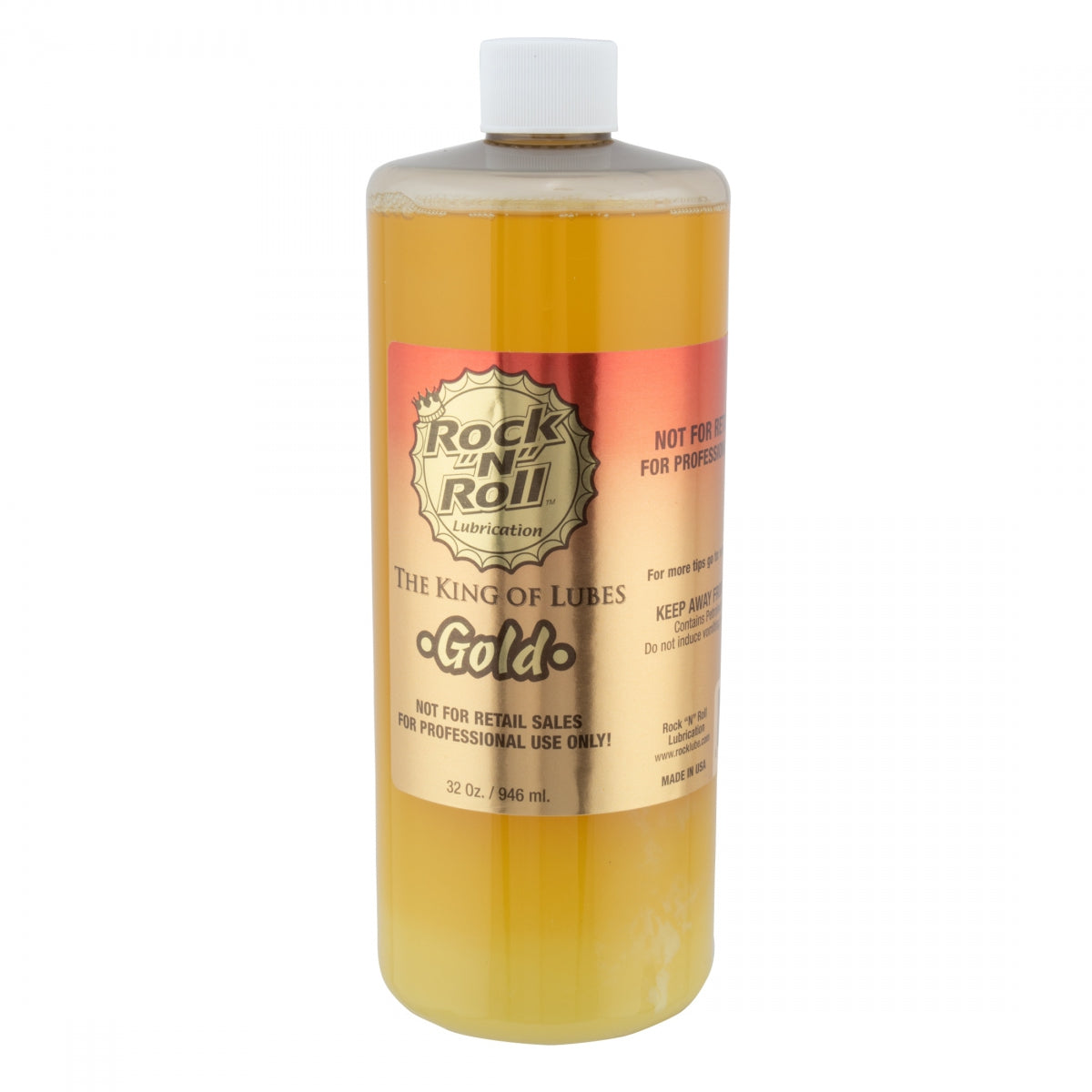 Rock N Roll Gold Chain Lube Lubricant, 32 Oz, Refill Bottle
