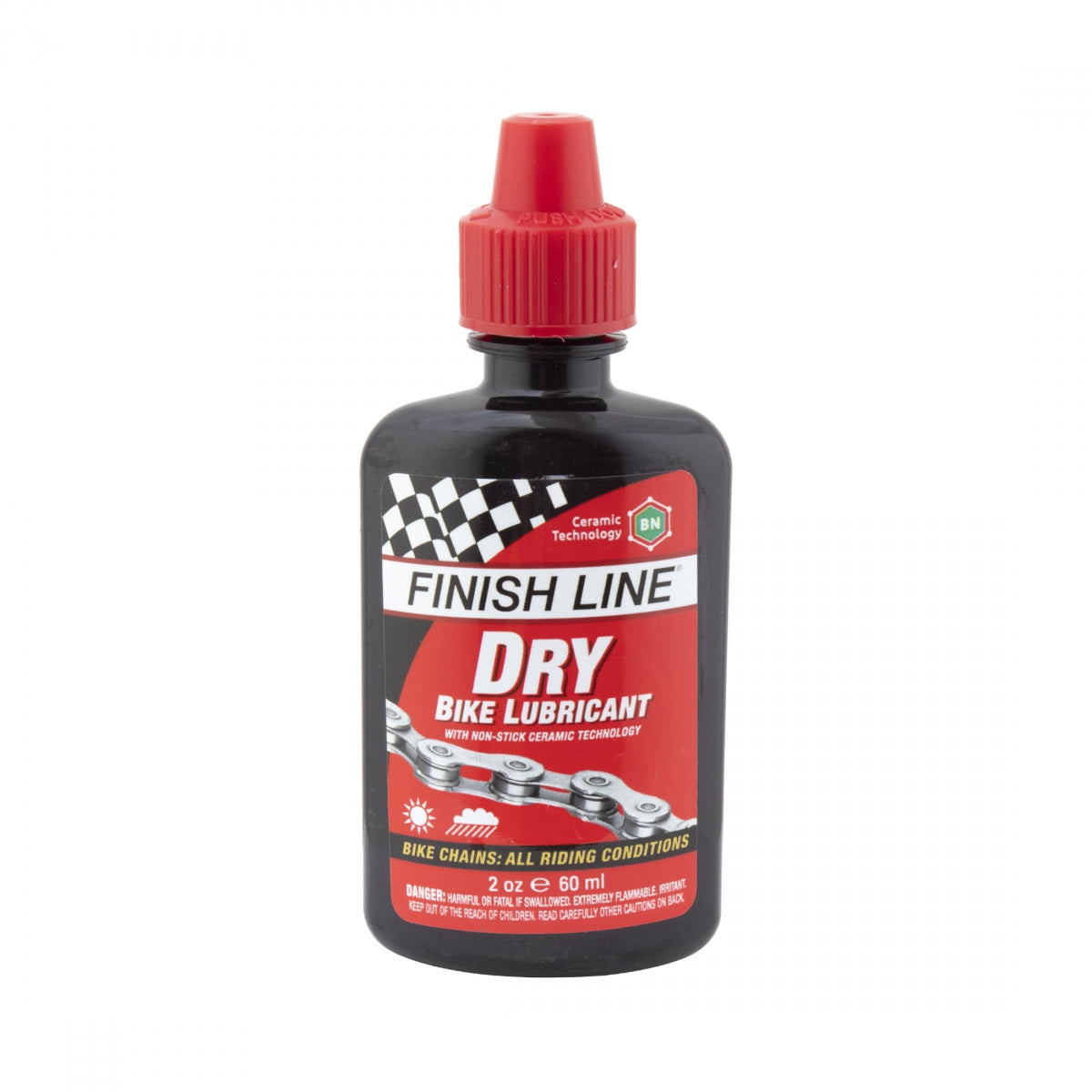Finish Line Ceramic Technology Dry Lubricant, 2 Oz, Squeeze Bottle, 2 Oz, Squeeze Bottle