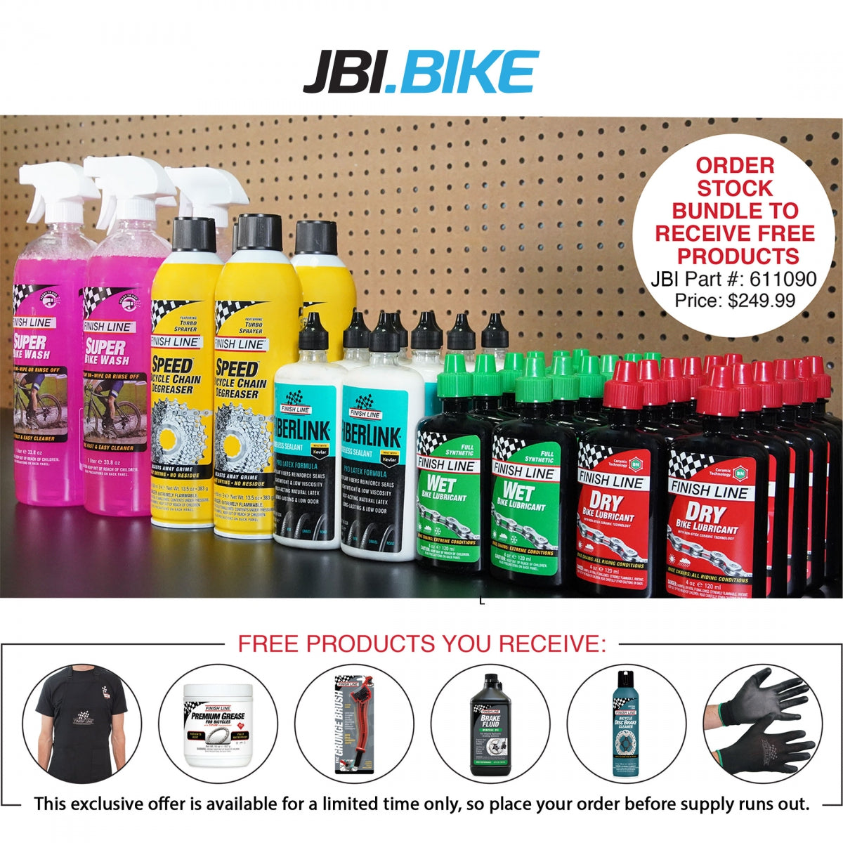 Lube Cleaner F-L Promo Bundle Best Sellers Lube/Tire Sealant/Degreaser/Bike Wash/+Extras