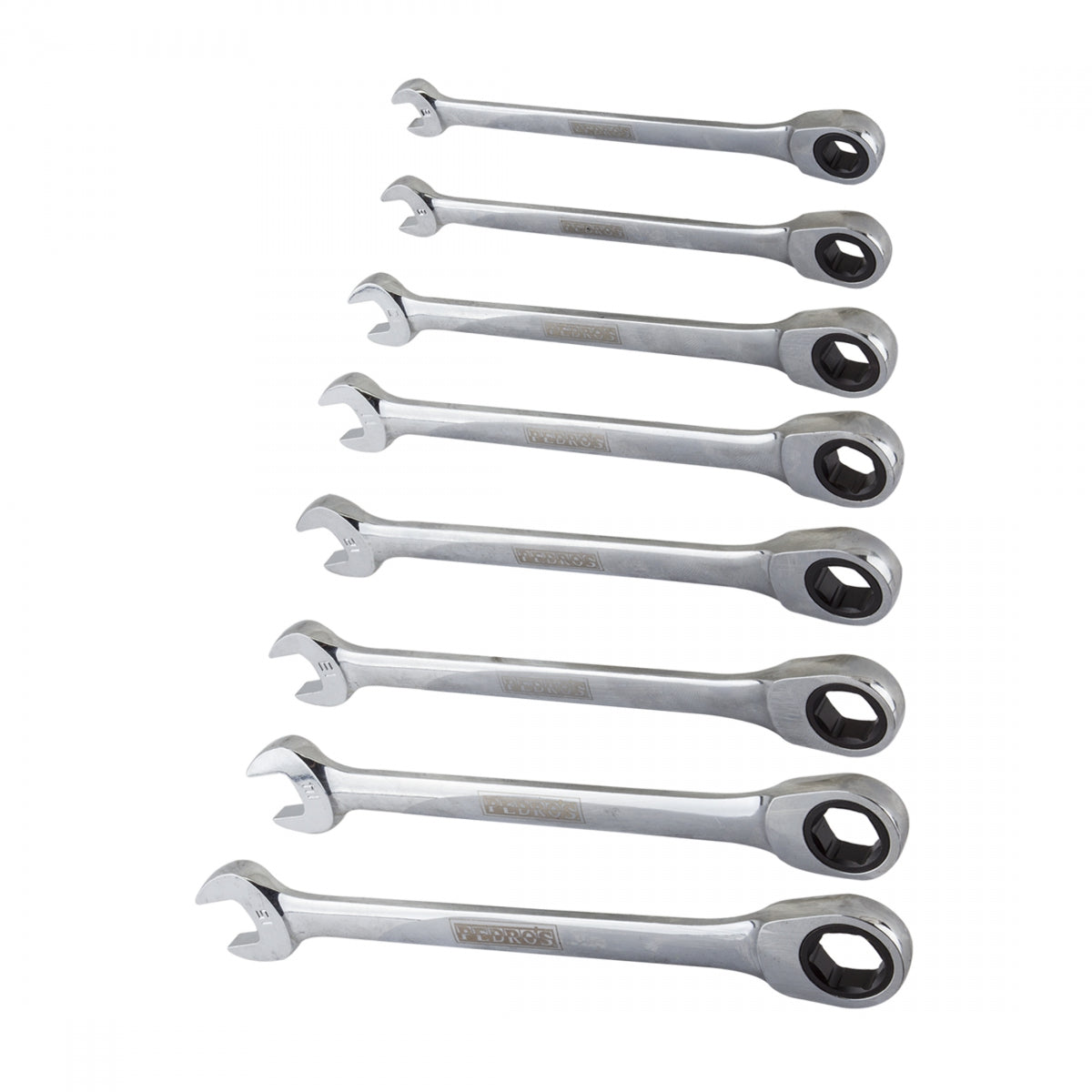 Pedro's Ratcheting Combo Wrench Set, 8-Piece