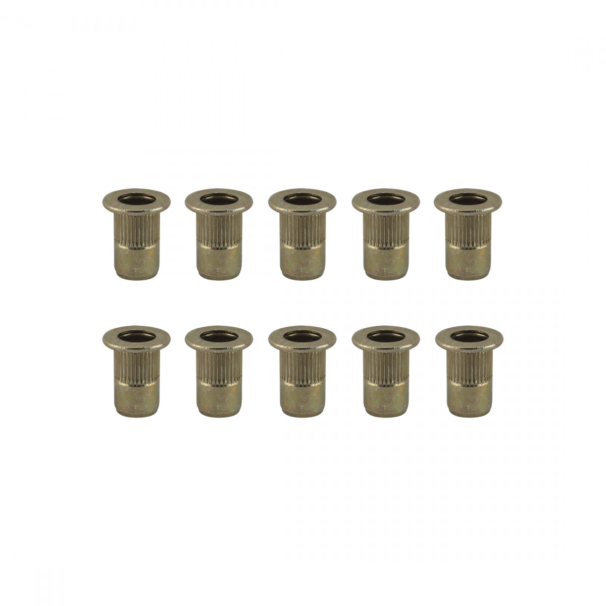 Sunlite Rivnut Inserts, Steel, M5 x 12mm, Bag of 10