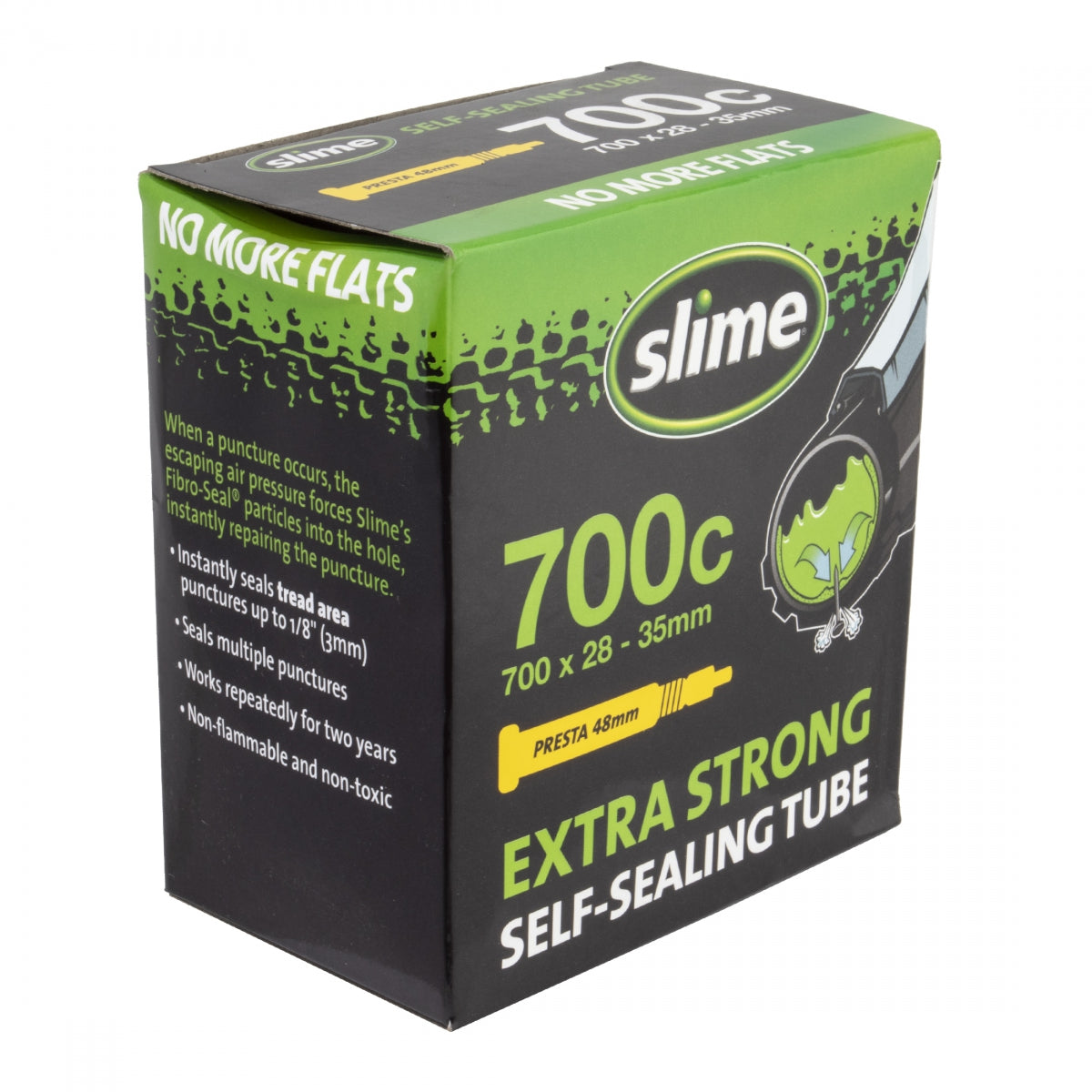 Slime Self-Sealing Tube - 700 x 28 -35mm, 48mm Presta Valve