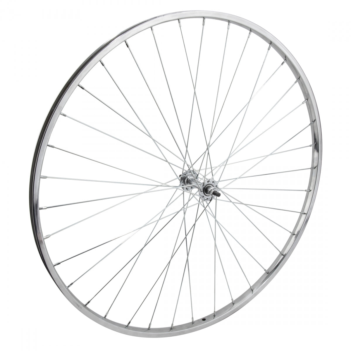 WheelMaster 27" Wheel Master Steel 1-1/4 Steel Road Front Bicycle Wheel, Chrome Single Wall Rim, 36 Spoke
