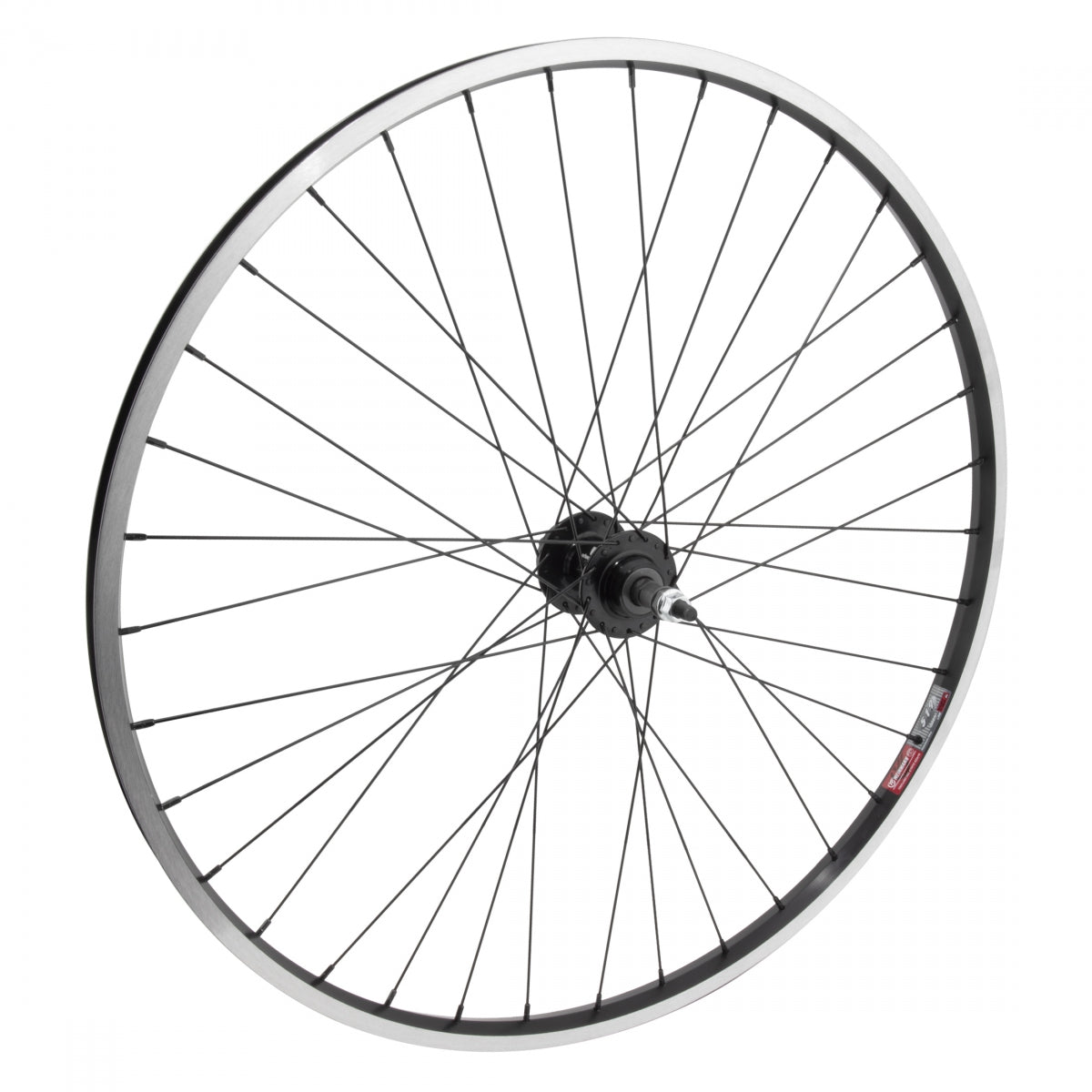 WheelMaster 29" Alloy Mountain Disc Rear Bicycle Wheel, Black Single Wall Machined Sidewall Rim, 36 Spoke