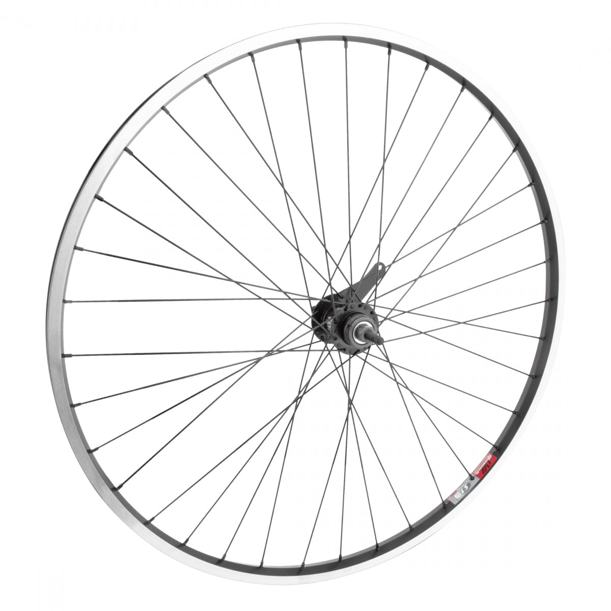 WheelMaster 700C/29" Alloy Cruiser/Comfort Rear Bicycle Wheel, Black Single Wall Machined Sidewall Rim, 36 Spoke