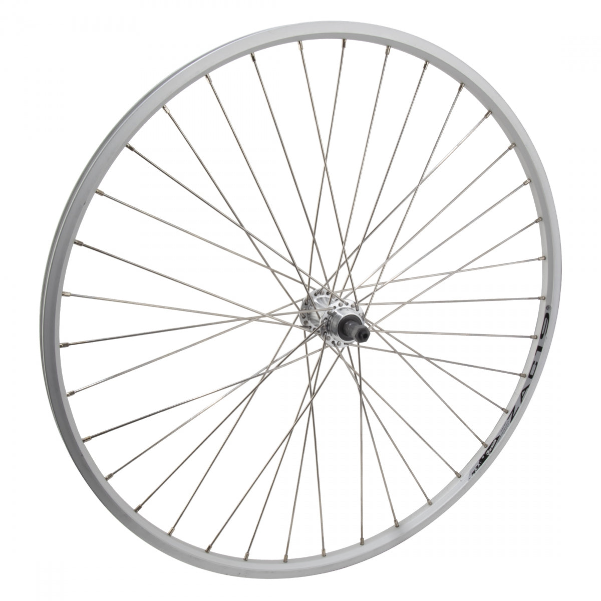 Wheel Master 700C/29" Alloy Hybrid/Comfort Double Wall Rear Wheel, 622x19, Weinmann Zac-19 Silver Rim, 36H, Weinmann AQ-1000 Silver Hub, 5/6/7s FW Gears, Quick Release Axle, 135mm O.L.D., 12g HD Stainless Steel Spokes