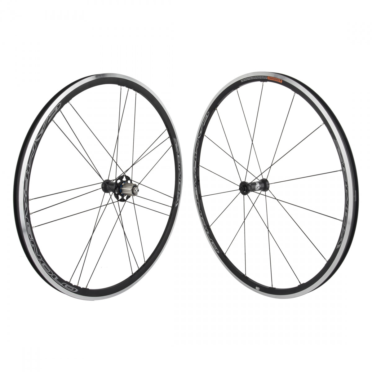 Wheelset Campagnolo 700c Zonda C17 Campagnolo 9-12S Black Clincher Rim Brake Wheelset