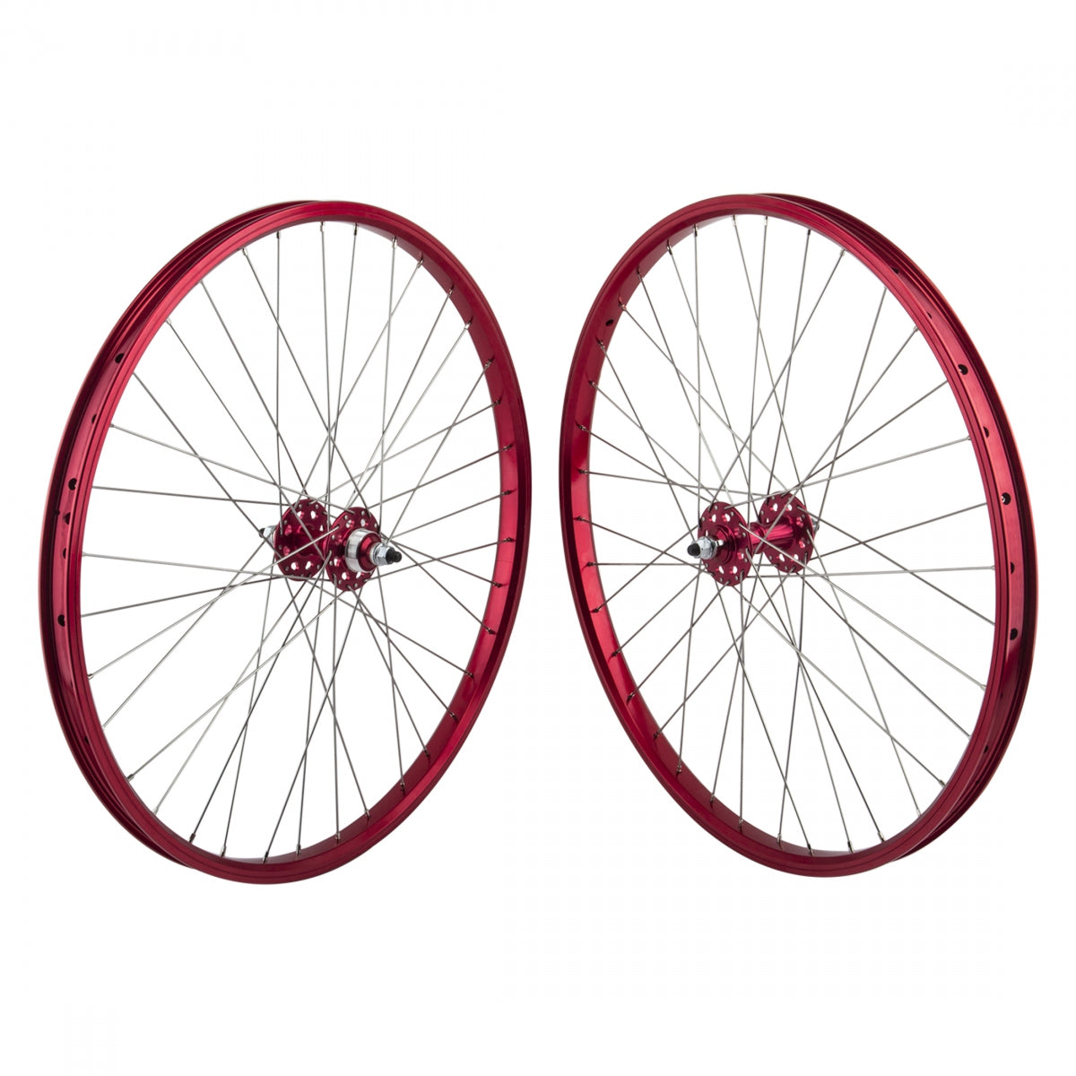 Wheelset 26 Inch 559X24 Se Bikes Red 36 Single Speed Freewheel Seal 3/8 Rd 110Mm Dti2.0Sl