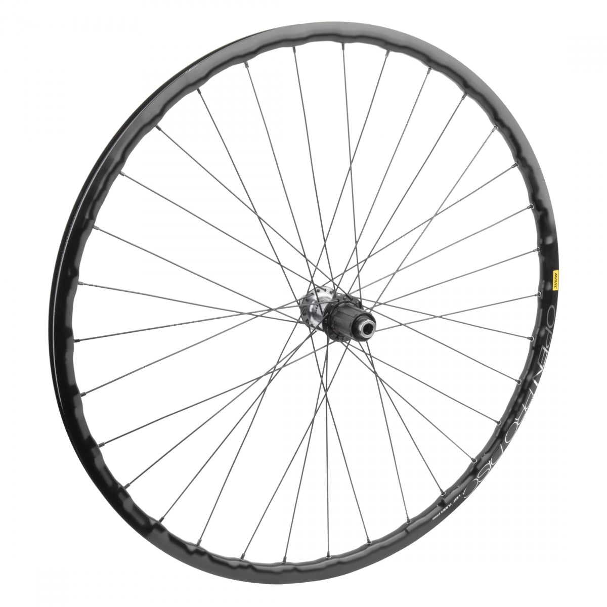 WheelMaster 700C Mavic Open Pro Ust Disc Alloy Road Disc Rear Bicycle Wheel, Black Double Wall Rim, 32 Spoke, 8-11 Speed Cassette
