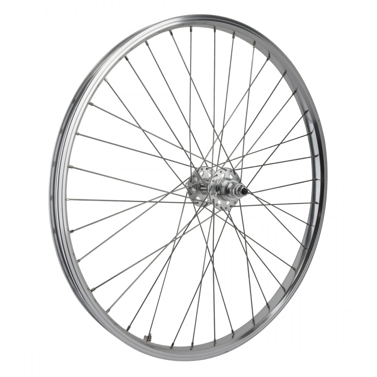 SE Bikes 26" J24SG BMX Rear Bicycle Wheel, Silver Double Wall Rim, 36 Spoke