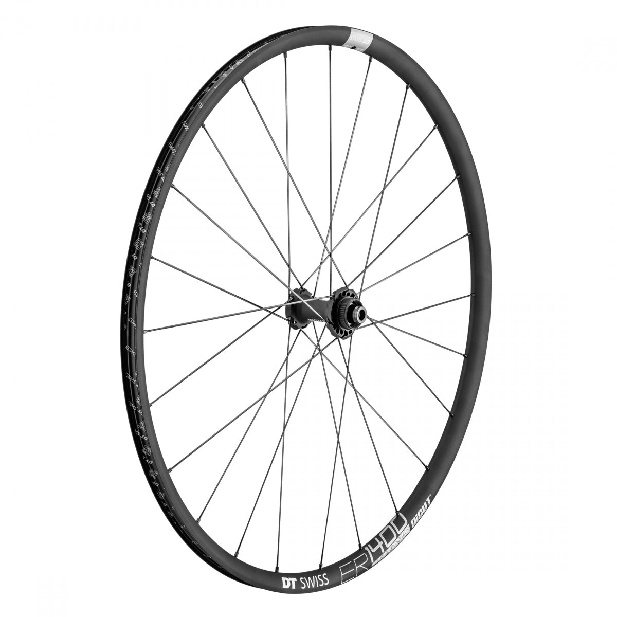 Wheel Front Dt Swiss 700 622X20 Er1400 Dicut 100X12Mm Thru Axle Centerlock Tubeless