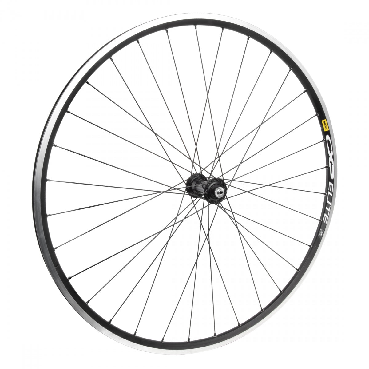 700C Mavic CXP Elite Alloy Road Front Bicycle Wheel, Black Double Wall Machined Sidewall Rim, 32 Spoke, QR