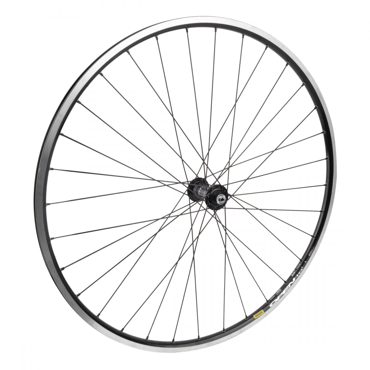 WheelMaster 700C Mavic Open Pro Alloy Road Front Bicycle Wheel, Black Double Wall Machined Sidewall Rim, 32 Spoke, QR