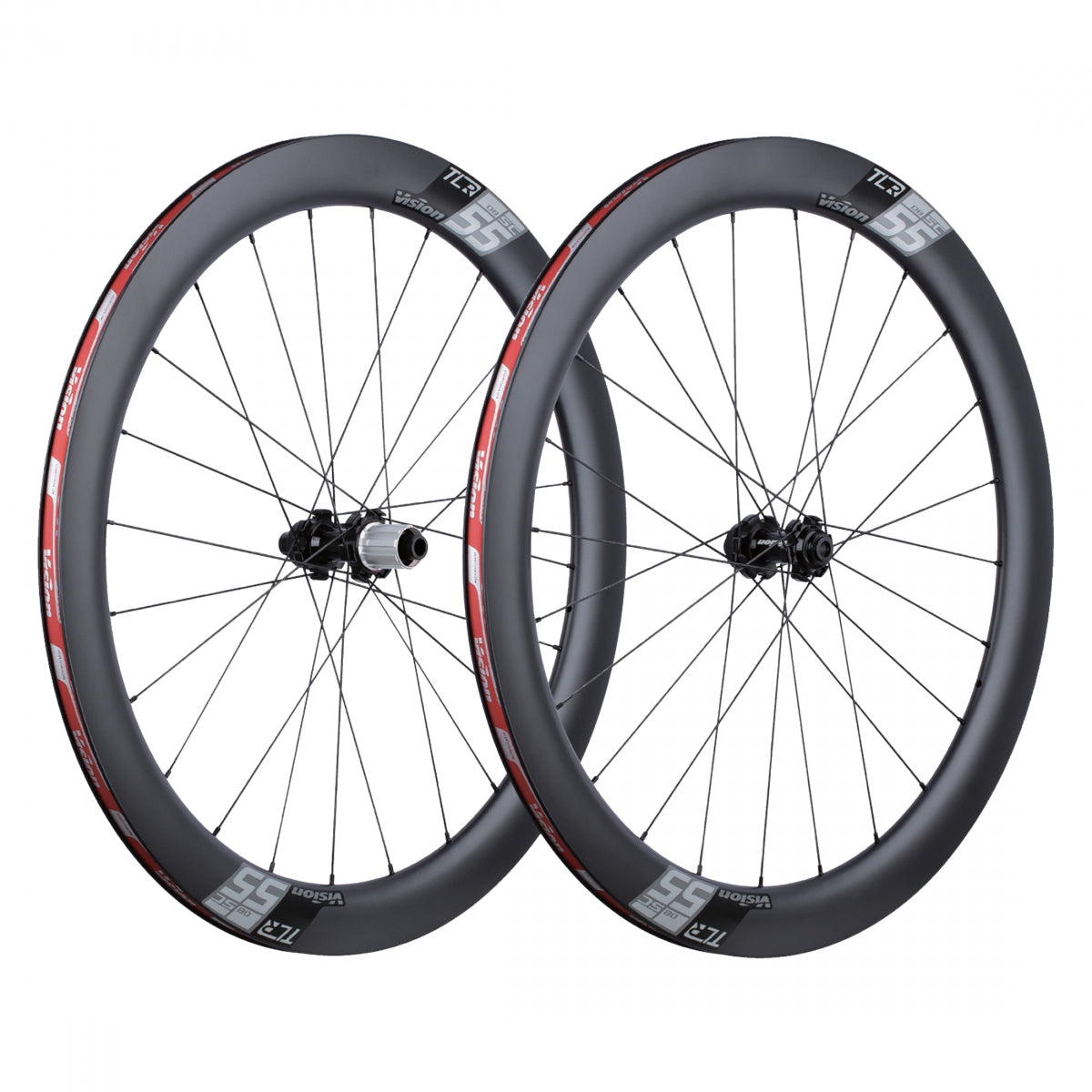Wheelset Fsa 700c 622X19 Vision Sc55 Tl Tubeless Disc 24 9-11Scas 6 Bolt / Centerlock Quick Release Black