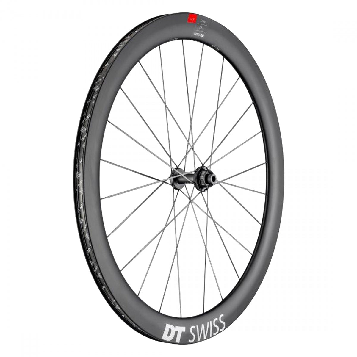 DT Swiss 700C ARC1100 Arc 1100 Wide Dicut 50 Front Bicycle Wheel, Black Double Wall Rim, 24 Spoke