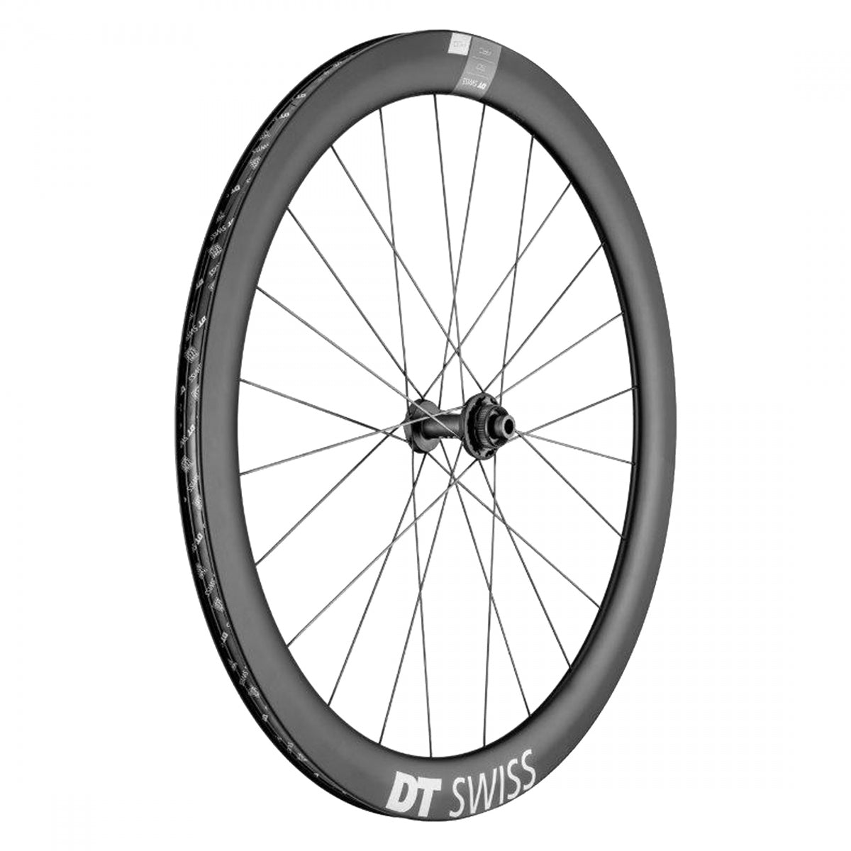 DT Swiss 700C ARC1400 Arc 1400 Wide Dicut 50 Front Bicycle Wheel, Black Double Wall Rim, 24 Spoke