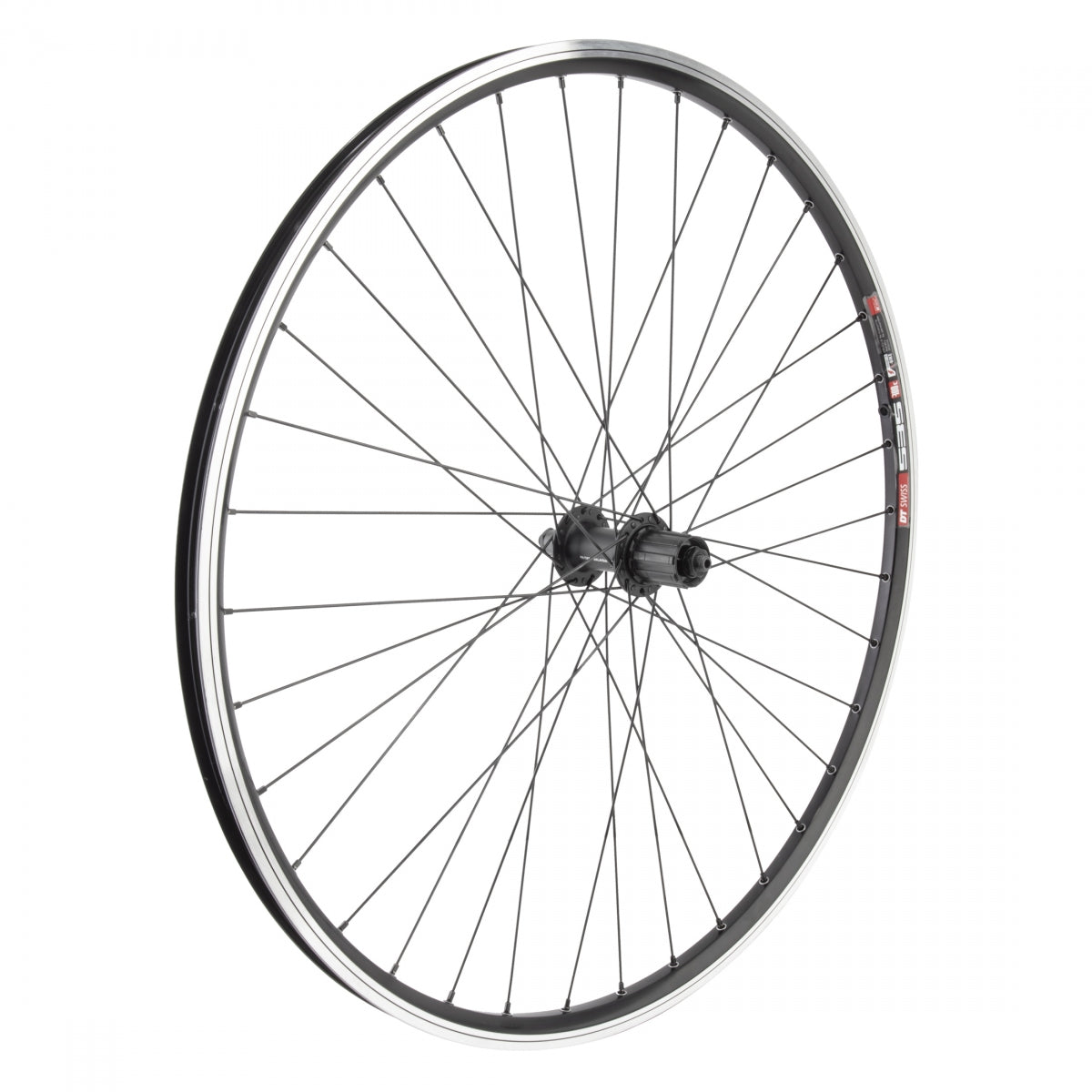 Wheel Rear 700c 622X19 Dt Swiss 535 Black Rim 36 Spoke Shimano T3000 8-10S Hub Quick Release 135mm