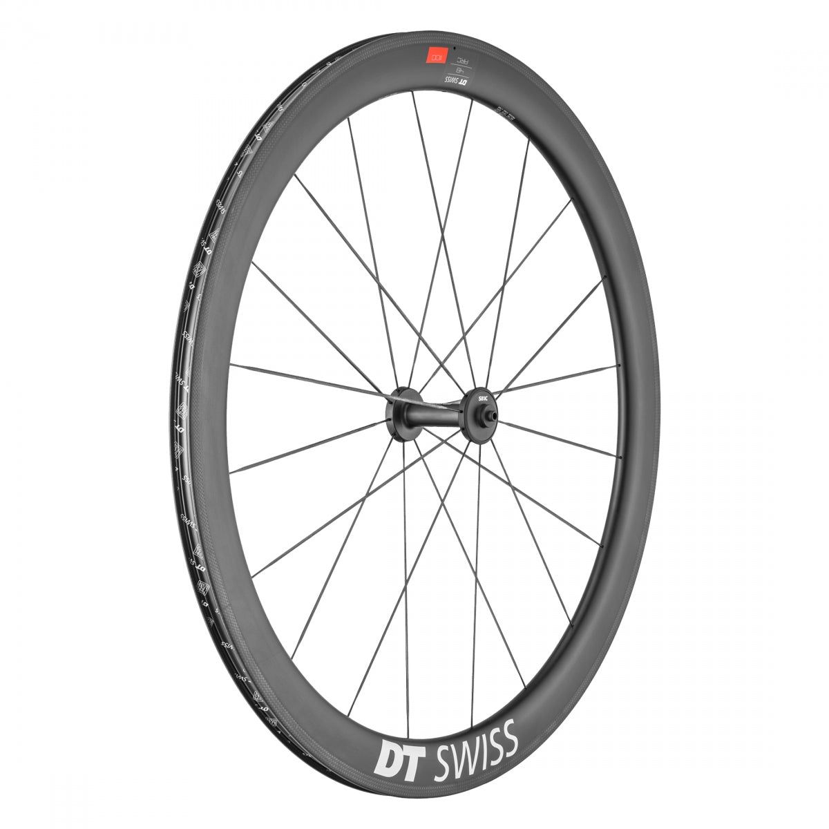 DT Swiss 700C Arc 1100 Arc 1100 Dicut 48 Front Bicycle Wheel, Black Double Wall Rim, 20 Spoke, QR